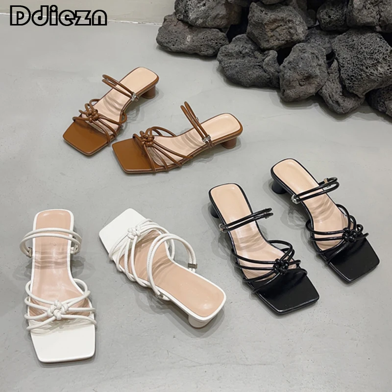 High Heels New 2023 Slippers Women Pumps Elegant Weave Female Shoes Black Square Toe Fashion Ladies Sandals Slides Footwear
High Heels New 2023 Slippers Women Pumps Elegant Weave Female Shoes Black Square Toe Fashion Ladies Sandals Slides Footwear