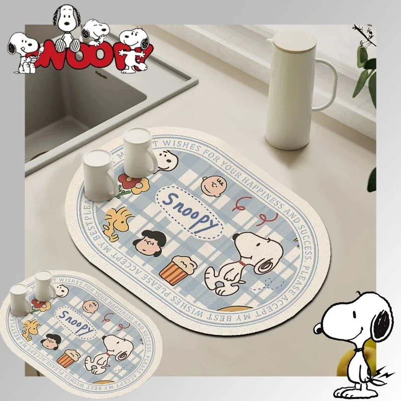 Коврики для стола Snoopy мультяшная кофейная тарелка большая кухонная впитывающая