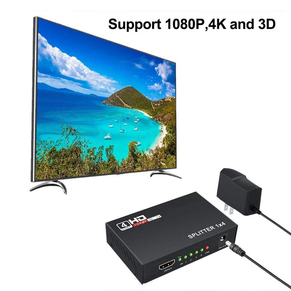 4-in-1 HDMI-compatible Hub Adapter Female to Female Video Signal Splitter Home Laptop Television Converter Electronic Supplies
4-in-1 HDMI-compatible Hub Adapter Female to Female Video Signal Splitter Home Laptop Television Converter Electronic Supplies