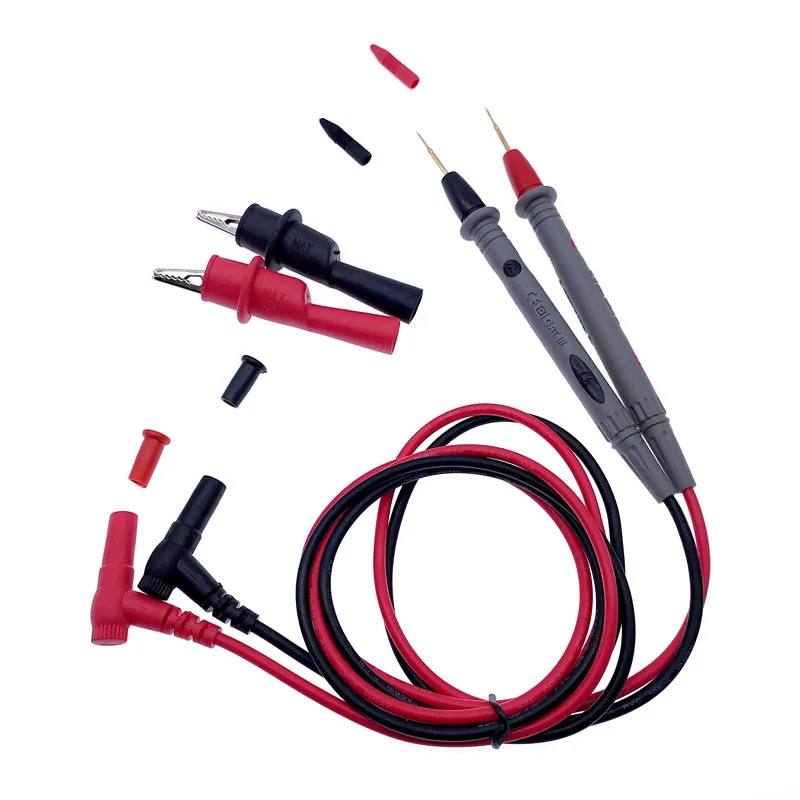 1 Pair of 10A 20A Digital Multimeter Probes Soft Silicone Wire Needle Tip Universal Test Leads with Alligator Clips
1 Pair of 10A 20A Digital Multimeter Probes Soft Silicone Wire Needle Tip Universal Test Leads with Alligator Clips