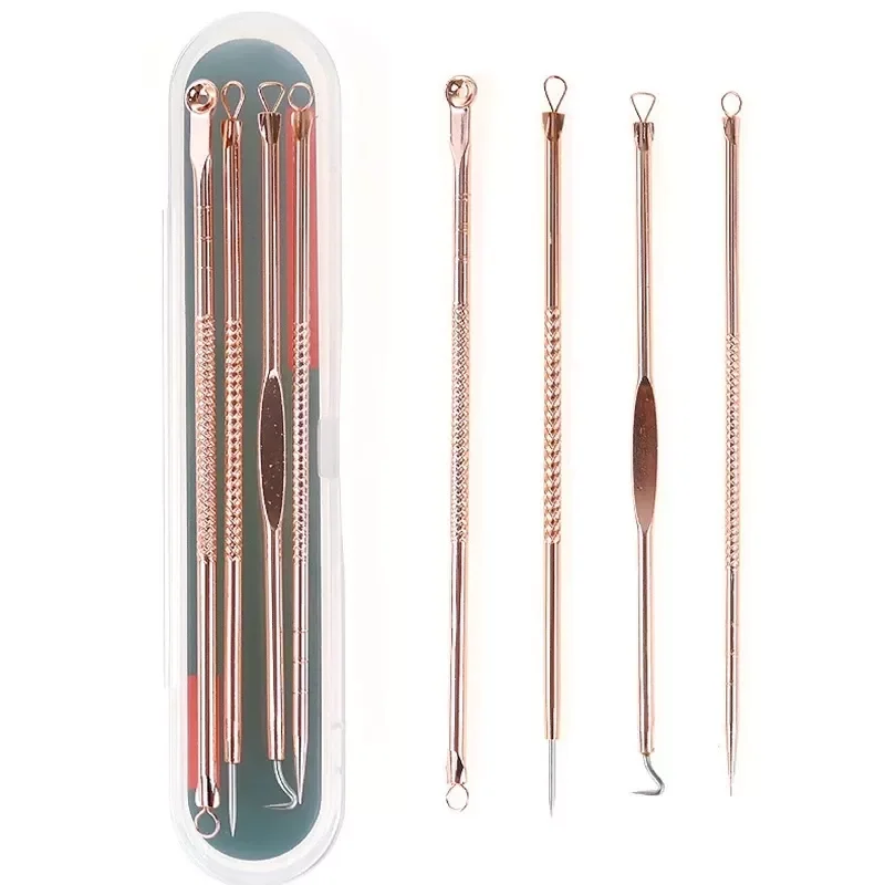 Gold 4pcs/set Blackhead Comedone Acne Pimple Belmish Extractor Vacuum Blackhead Remover Tool Spoon for Face Skin Care Tool
Gold 4pcs/set Blackhead Comedone Acne Pimple Belmish Extractor Vacuum Blackhead Remover Tool Spoon for Face Skin Care Tool