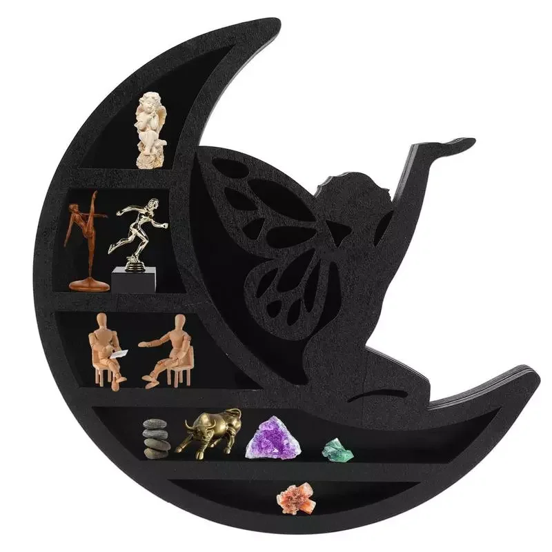 Moon Shelf For Crystals Moon Elf Crystal Display Shelf Crystal & Essential Oil Wall Shelf Unique Crystal Shelf Display Stand 
Moon Shelf For Crystals Moon Elf Crystal Display Shelf Crystal & Essential Oil Wall Shelf Unique Crystal Shelf Display Stand