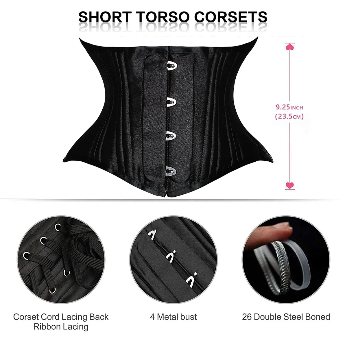 short torso corset underbust gothic corset slimming belly sheath hourglass waist trainer body shapewear women modeling strap
short torso corset underbust gothic corset slimming belly sheath hourglass waist trainer body shapewear women modeling strap