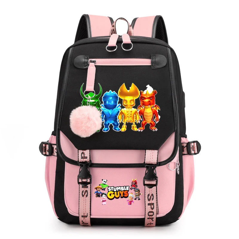 Cartoon Stumble Guys Backpack Kids School Bags Women Fashion Knapsack Men Hiking Bagboys girls Durable Travel Backpacks
Cartoon Stumble Guys Backpack Kids School Bags Women Fashion Knapsack Men Hiking Bagboys girls Durable Travel Backpacks