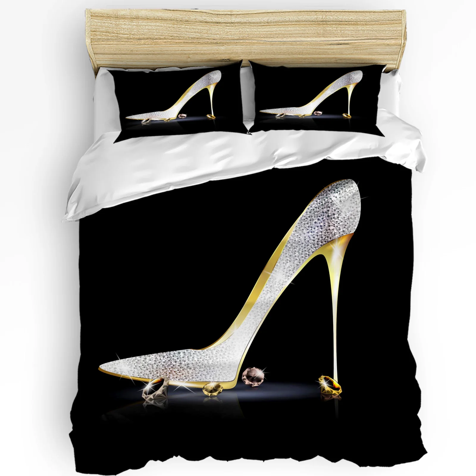 Crystal High Heels Diamond Yellow Heels 3pcs Bedding Set For Bedroom Double Bed Home Textile Duvet Cover Quilt Cover Pillowcase 
Crystal High Heels Diamond Yellow Heels 3pcs Bedding Set For Bedroom Double Bed Home Textile Duvet Cover Quilt Cover Pillowcase