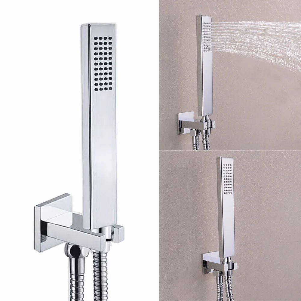Brass Square Shower Head Handheld Hose None Shower Holder Shower Hose Silver Square Stainless Wall Bracket
Brass Square Shower Head Handheld Hose None Shower Holder Shower Hose Silver Square Stainless Wall Bracket