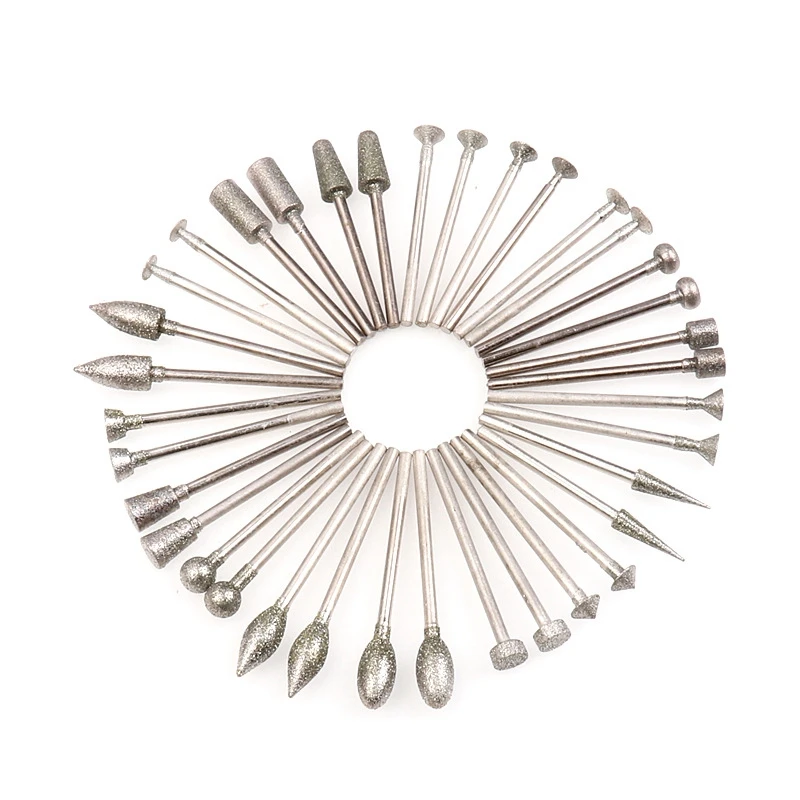 36Pcs 2.35mm Shank Grinding Bits for Dremel Tools Polishing Emery Diamond Bits Peeling Polishing Bits Grinding Point
36Pcs 2.35mm Shank Grinding Bits for Dremel Tools Polishing Emery Diamond Bits Peeling Polishing Bits Grinding Point