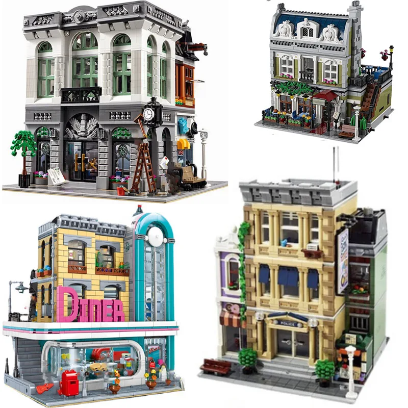 Modular Building Blocks Set Compatible 10260 Downtown Diner Architecture Kids Toys For Children Birthday Gift Friends Bricks
Modular Building Blocks Set Compatible 10260 Downtown Diner Architecture Kids Toys For Children Birthday Gift Friends Bricks