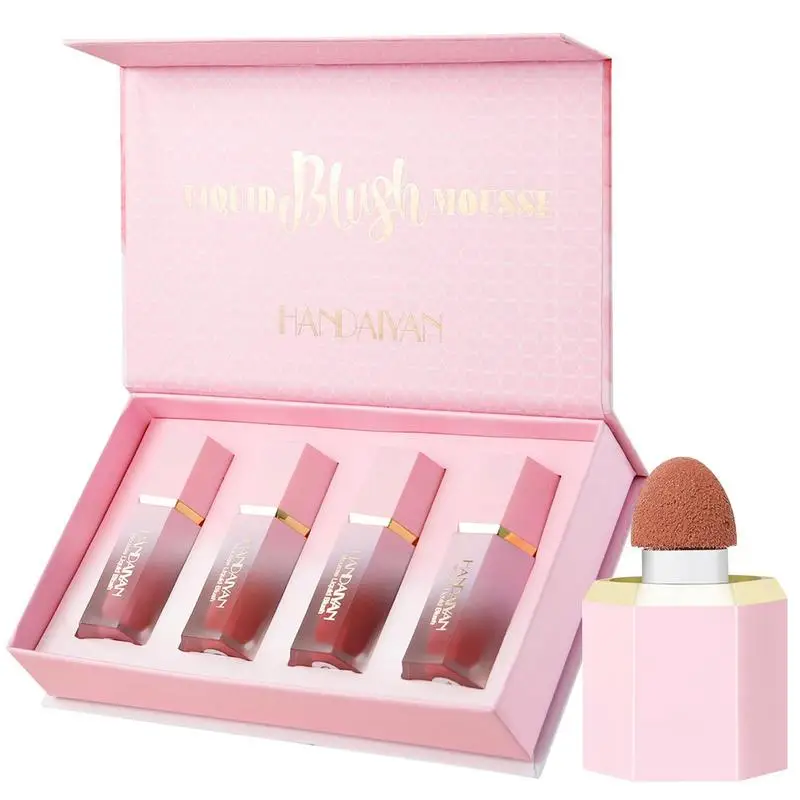 Liquid Face Cheek Rouge Natural Smooth Cheek Er Rouge Pigmented Er Long Lasting Creamy Face Makeup Cosmetic 4PCS 
Liquid Face Cheek Rouge Natural Smooth Cheek Er Rouge Pigmented Er Long Lasting Creamy Face Makeup Cosmetic 4PCS