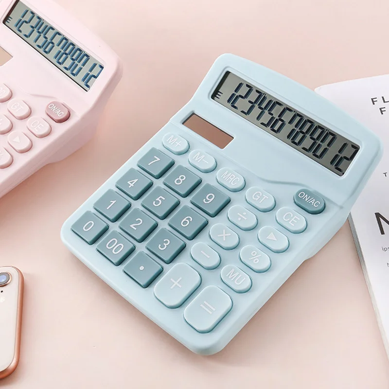 

12 Digits Electronic Calculator Desktop Calculators Home Office School Solar Energy Calculators Financial Accounting Tools