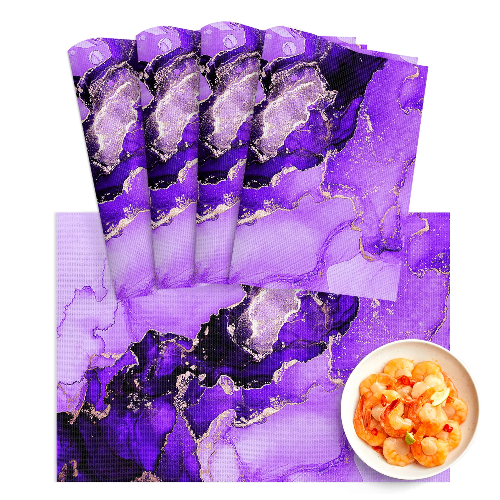 4/6Pcs Table Mat Marble Texture Purple Bowl Pad Coaster Set PVC Dining Table Placemats Home Decoration Kitchen Accessories
4/6Pcs Table Mat Marble Texture Purple Bowl Pad Coaster Set PVC Dining Table Placemats Home Decoration Kitchen Accessories