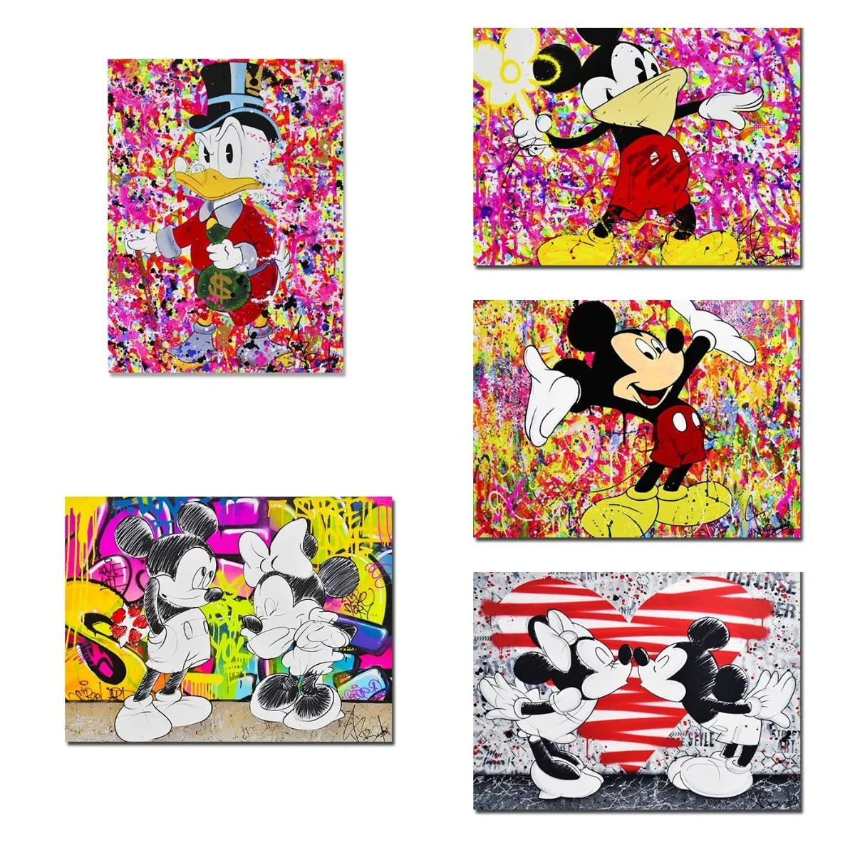 Canvas Painting Minnie Mickey Heart Love Wall Art Posters Graffiti Pop Mickey Banksy Hanging Pictures for Home Decor Room Mural
Canvas Painting Minnie Mickey Heart Love Wall Art Posters Graffiti Pop Mickey Banksy Hanging Pictures for Home Decor Room Mural