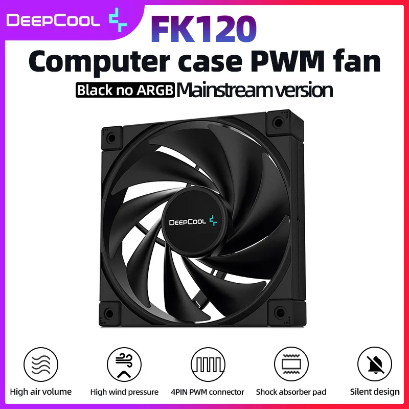 DeepCool FK120 1850 RPM Chassis Fan CPU Cooler Fan PWM Control In Liquid Cooler System 120mm CPU Heatsink Fan Chassis Fan
DeepCool FK120 1850 RPM Chassis Fan CPU Cooler Fan PWM Control In Liquid Cooler System 120mm CPU Heatsink Fan Chassis Fan