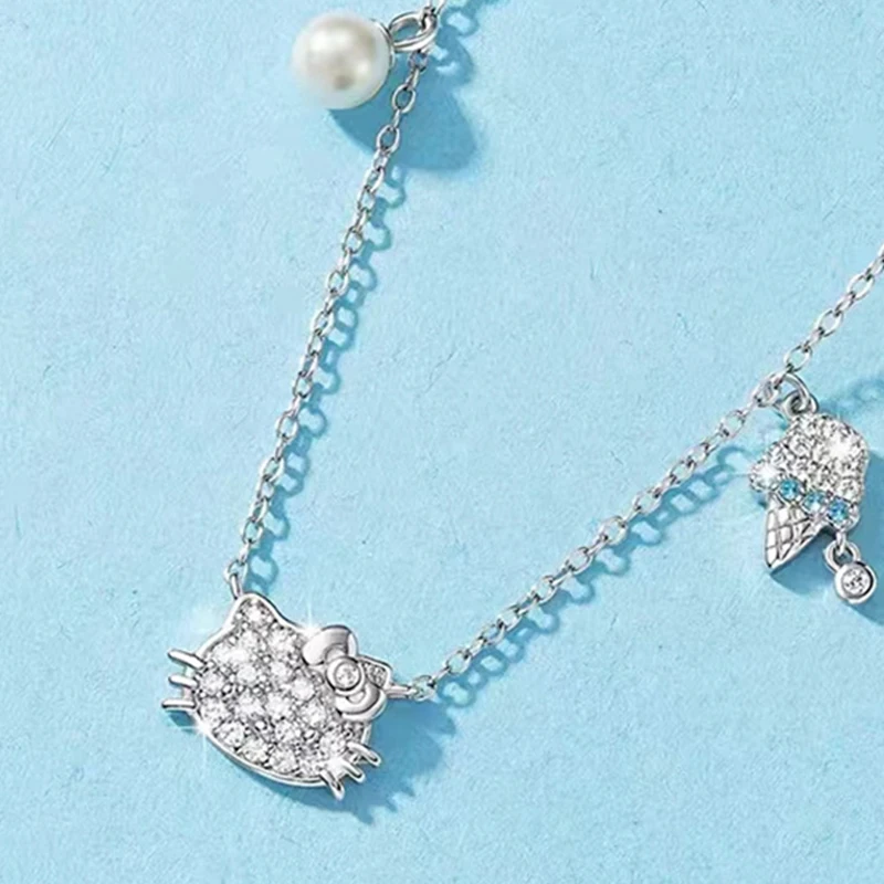 Sanrios Luxury Necklaces Cute Anime Cartoon Hello Kittys Women Fashion Silver Necklace Pendant Jewelry Accessories Girls Gifts
Sanrios Luxury Necklaces Cute Anime Cartoon Hello Kittys Women Fashion Silver Necklace Pendant Jewelry Accessories Girls Gifts