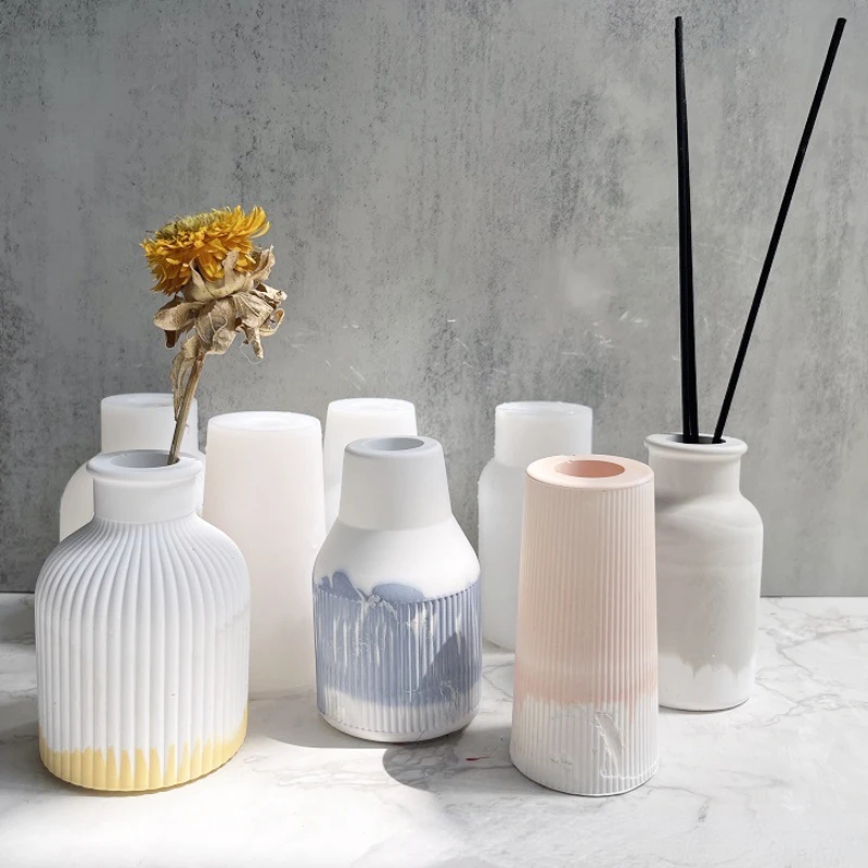 

Силиконовая форма для вазы, штукатурка, форма для цветочных горшков, форма «сделай сам» для бетона из эпоксидной смолы, форма для литья под давлением, домашние ремесла, украшение для садоводства, подарок