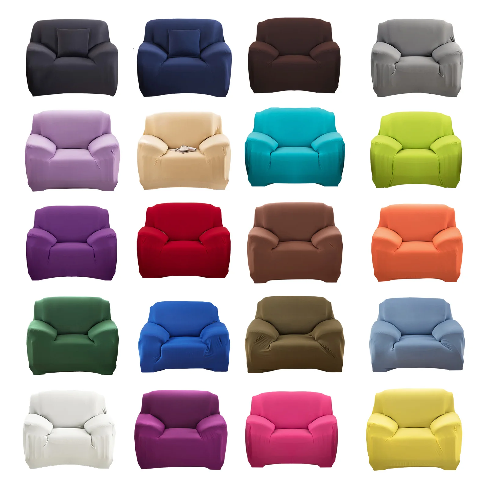 Pure Color Elastic Sofa Cover 1 Seat Armchair Cover Couch Recliner All Cover L Shape Couch Stretch Case For Living Room Office
Pure Color Elastic Sofa Cover 1 Seat Armchair Cover Couch Recliner All Cover L Shape Couch Stretch Case For Living Room Office