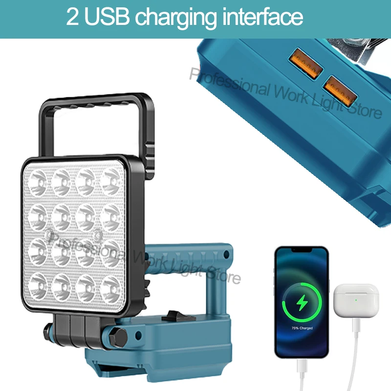 Портативный светодиодный фонарь Makita 4 дюйма 3800 люмен 2 USB
Портативный светодиодный фонарь Makita 4 дюйма 3800 люмен 2 USB