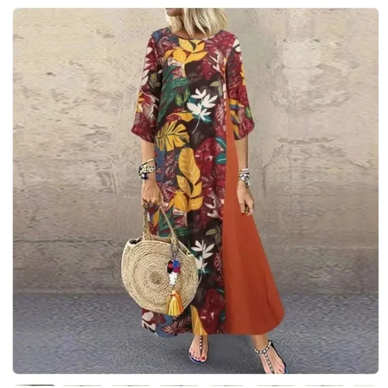 Women Vintage Floral Long Dress Summer Boho Casual Loose Short Sleeve Dresses Female Beach Holiday Party Maxi Dresses Vestidos
Women Vintage Floral Long Dress Summer Boho Casual Loose Short Sleeve Dresses Female Beach Holiday Party Maxi Dresses Vestidos