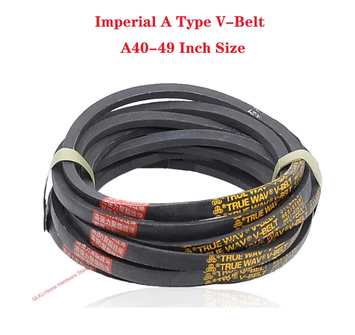 

1Pcs Imperial Triangle Belt A Type A40-49 Inch Size Black Rubber V-Belt Industrial Agricultural Mechanical Transmission Belt