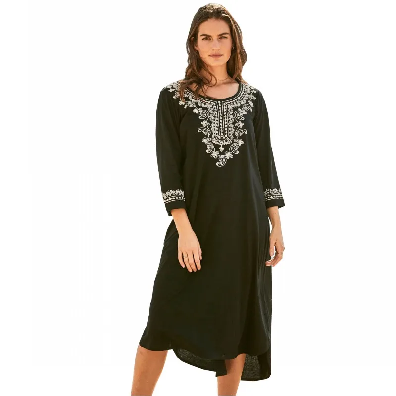 T Shirt Dress Cover Up Women Swimwear 3/4 Sleeve Loose Casual Dress Summer New Beach Style Holiday Swimsuit Bikini Cover Up 2022
T Shirt Dress Cover Up Women Swimwear 3/4 Sleeve Loose Casual Dress Summer New Beach Style Holiday Swimsuit Bikini Cover Up 2022