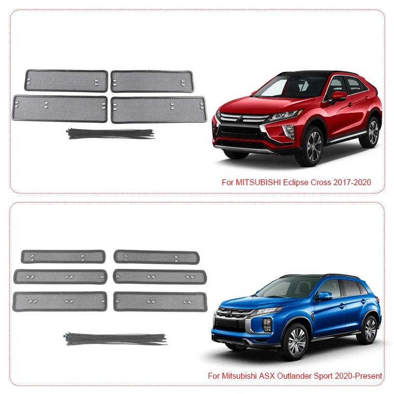 

Car Insect Screening Mesh Front Grille Insert Net Stainless Steel For Mitsubishi ASX Outlander Sport Eclipse Cross 2017-2025