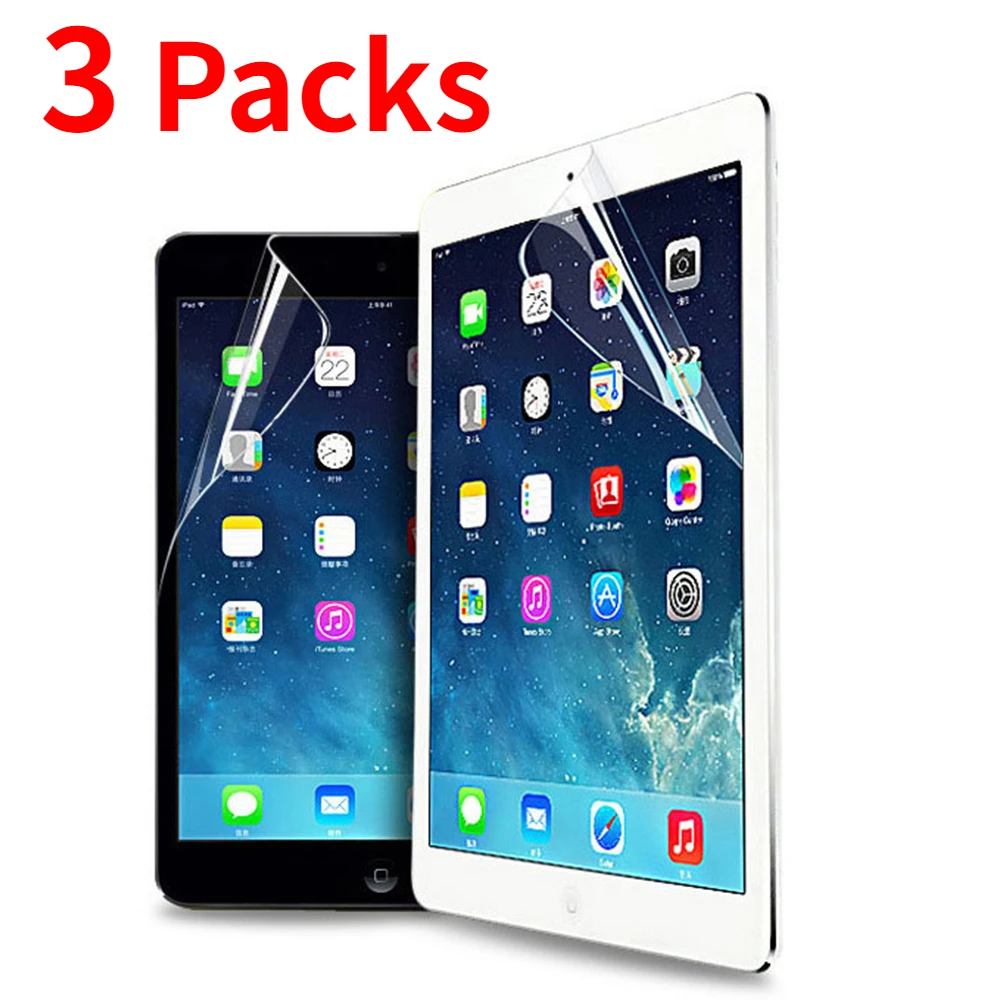 3Packs Tablet Screen Protectors Soft Film For iPad 9.7 10.2 10. 5 10.9 11 12.9 Air 4 3 2 Mini 6 5 4 3 2 For ipad 2017 2018 2020
3Packs Tablet Screen Protectors Soft Film For iPad 9.7 10.2 10. 5 10.9 11 12.9 Air 4 3 2 Mini 6 5 4 3 2 For ipad 2017 2018 2020