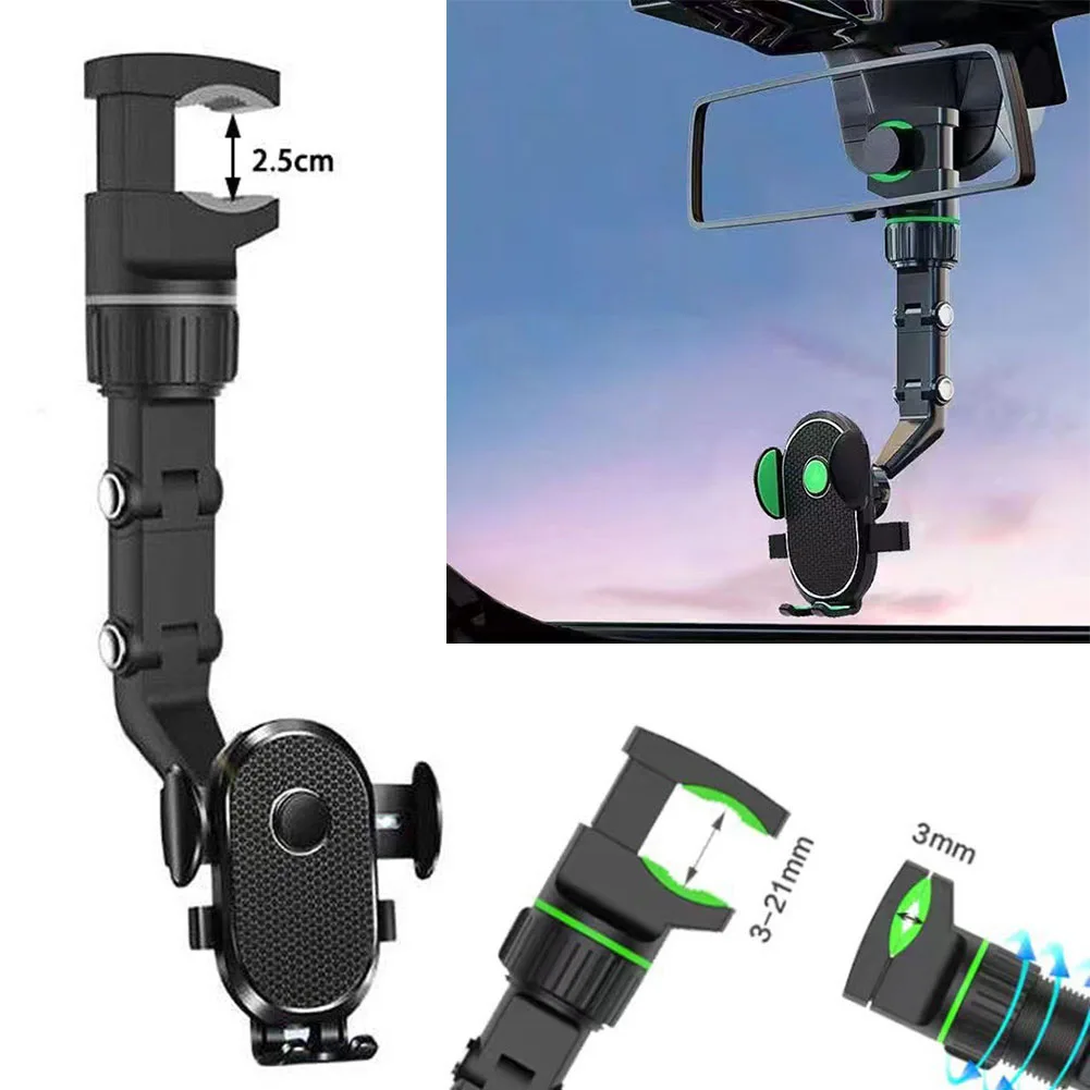 360° Rotation Adjustable Phone Holder Car Rearview Mirror Mount Multifunction Car Accessories High Quality Holder For Phone
360° Rotation Adjustable Phone Holder Car Rearview Mirror Mount Multifunction Car Accessories High Quality Holder For Phone