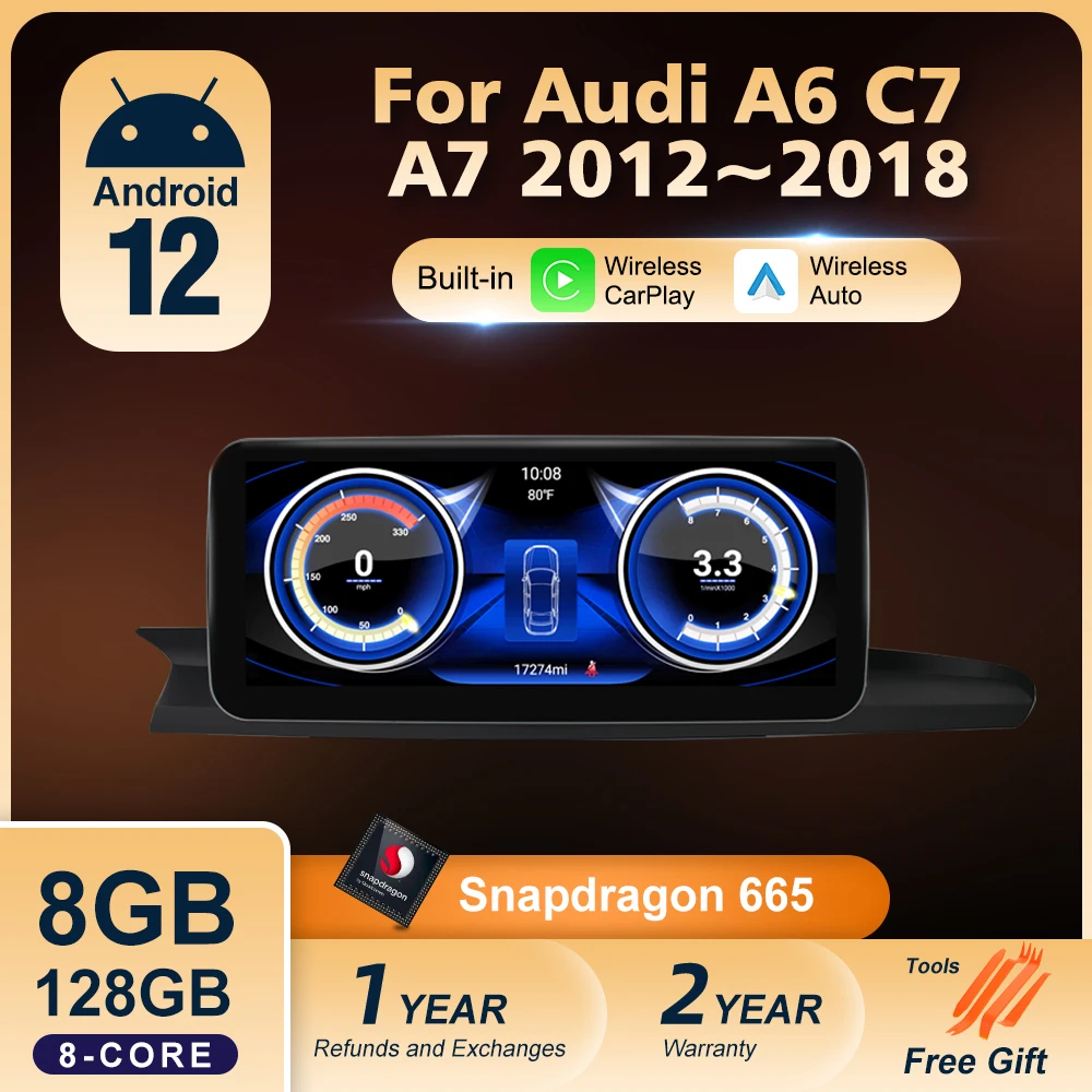 Android 12 Car Screen Player For Audi A6 C7 A7 2012~2018 GPS Navi Multimedia Stereo 8+128GB RAM WIFI Google Carplay Qualcomm
Android 12 Car Screen Player For Audi A6 C7 A7 2012~2018 GPS Navi Multimedia Stereo 8+128GB RAM WIFI Google Carplay Qualcomm