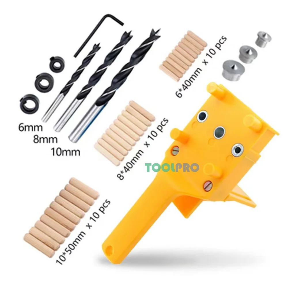 41pcs/set Woodworking Dowel Jig Guide for 6 8 10mm Drill Bits Wood Drilling Straight Hole Doweling with Metal Sleeve DIY Tools
41pcs/set Woodworking Dowel Jig Guide for 6 8 10mm Drill Bits Wood Drilling Straight Hole Doweling with Metal Sleeve DIY Tools