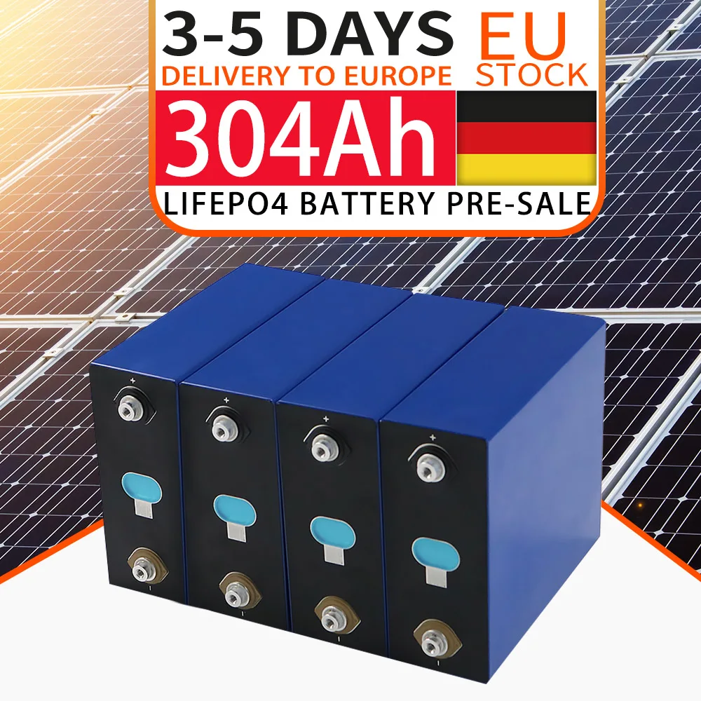 New 3.2V 4/16PCS Lifepo4 Solar Battery 304Ah 310AH Grade A Lithium Iron Phosphate Battery 12V 24V 36V For RV Boat Yacht Forklift
New 3.2V 4/16PCS Lifepo4 Solar Battery 304Ah 310AH Grade A Lithium Iron Phosphate Battery 12V 24V 36V For RV Boat Yacht Forklift