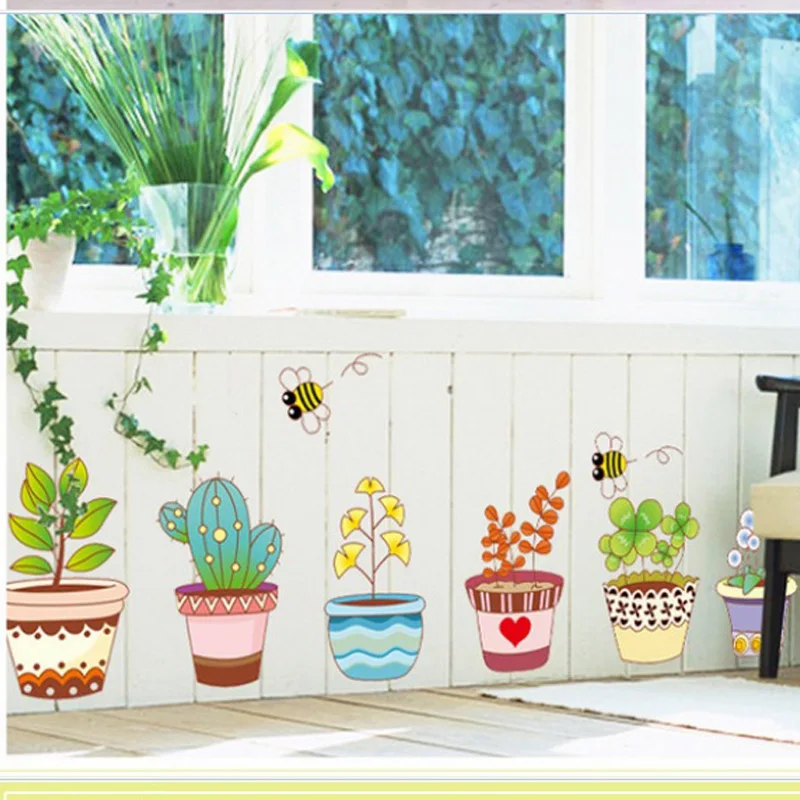 Flower Potted Wall Decals for Bedroom Living Room Home Wall Decoration Vinyl Self-adhesive Wallpaper Waterproof Wall Stickers
Flower Potted Wall Decals for Bedroom Living Room Home Wall Decoration Vinyl Self-adhesive Wallpaper Waterproof Wall Stickers