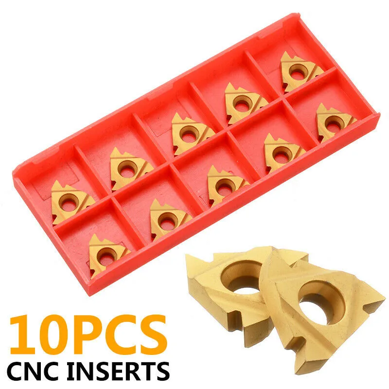 10pcs Lathe Turning Tools 16ER AG60 Blade Carbide External Thread High Strength Inserts Metalworking Practical
10pcs Lathe Turning Tools 16ER AG60 Blade Carbide External Thread High Strength Inserts Metalworking Practical