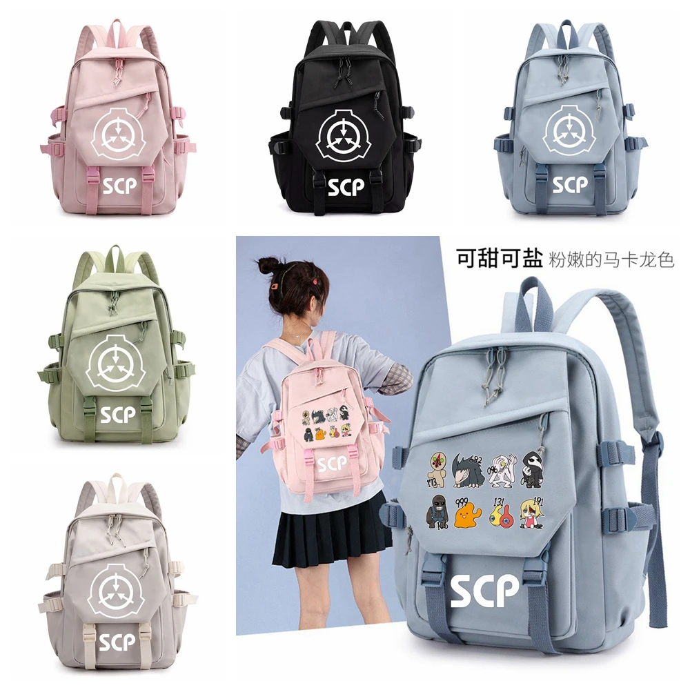 

Нейлоновый рюкзак для девочек и женщин, популярный школьный ранец из ткани SCP Foundation, дорожные сумки для ноутбука, подарок для детей и подростков