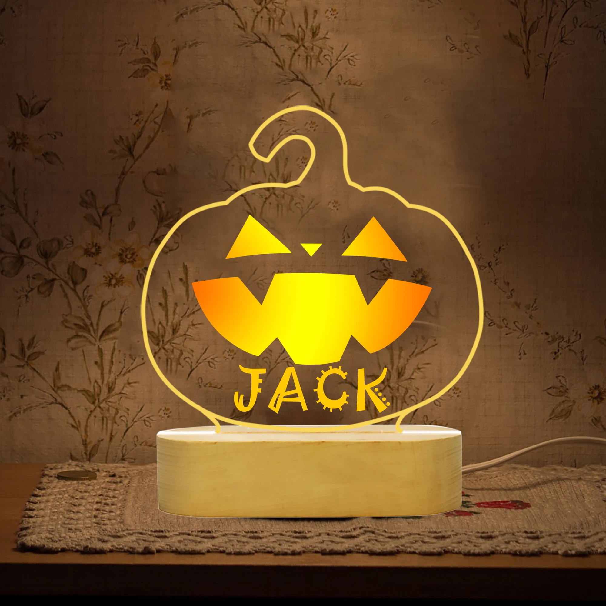 Jack-o-lantern With Custom Name Halloween Jack-o-lantern Light Toy Family Party Decoration Animation Kids Night Light
Jack-o-lantern With Custom Name Halloween Jack-o-lantern Light Toy Family Party Decoration Animation Kids Night Light