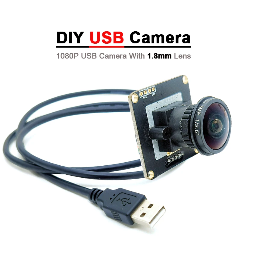 

DIY HD 1080P USB Camera Module With 1.8mm Lens 2MP CMOS OV2710 High Speed Webcam 720P UVC Usb2.0 USB Cameras