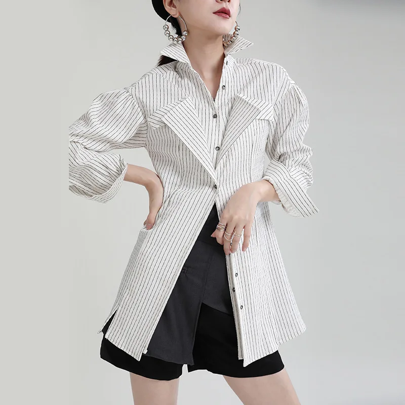 SuperAen Spring Summer 2022 New Slim Waist Stripe Suit Casual Notched Spliced Office Lady Jacket Blazer Women
SuperAen Spring Summer 2022 New Slim Waist Stripe Suit Casual Notched Spliced Office Lady Jacket Blazer Women