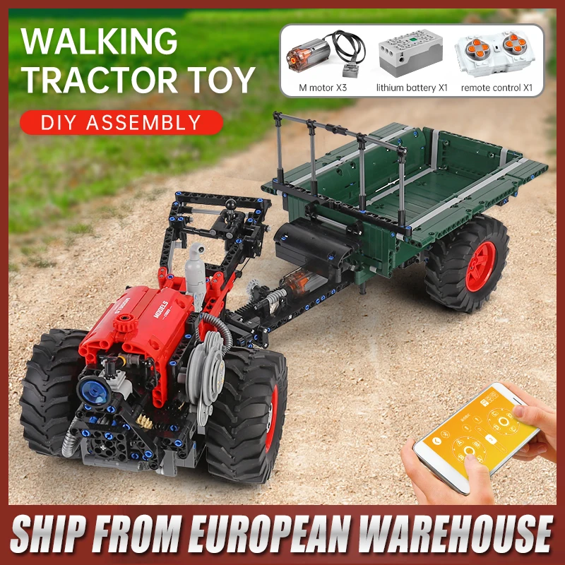 MOULD KING 17005 The Motorized Tractor Model APP RC High-Tech Car Building Blocks Assembly Bricks Toys Kids Christmas Gifts
MOULD KING 17005 The Motorized Tractor Model APP RC High-Tech Car Building Blocks Assembly Bricks Toys Kids Christmas Gifts