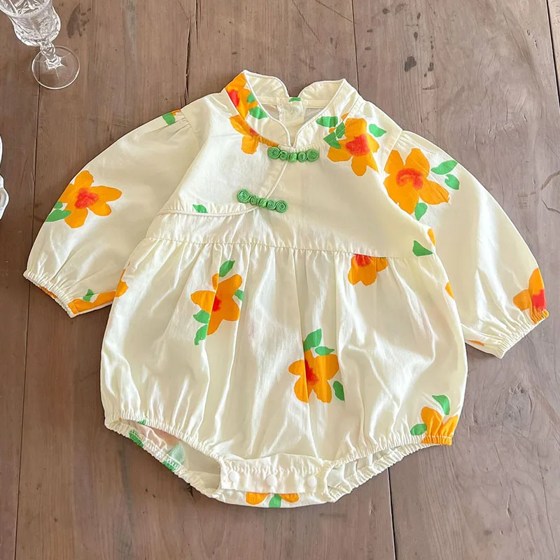 Toddler Baby Girls Romper Floral Print Cotton Long Sleeve Infant Baby Girls Jumpsuit Autumn Spring Baby Girls Clothing
Toddler Baby Girls Romper Floral Print Cotton Long Sleeve Infant Baby Girls Jumpsuit Autumn Spring Baby Girls Clothing