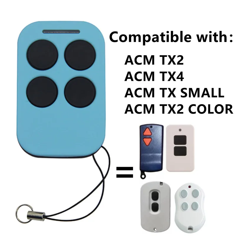 

ACM Garage Door Remote Control For ACM TX2 TX4 TX SMALL TX2 COLOR 433.92mhz Rolling Code Gate Command Transmitter