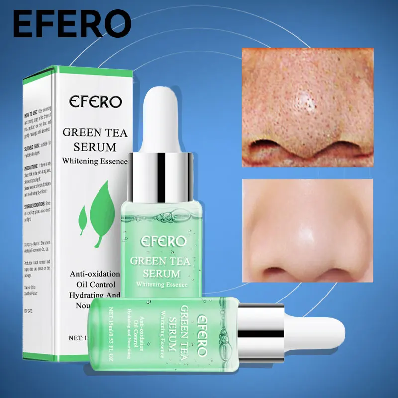 Green Tea Oil Control Pore Shrink Face Serum Whitening Remove Dark Spots Improve Acne Blackheads Dry Skin Care Korean Cosmetics
Green Tea Oil Control Pore Shrink Face Serum Whitening Remove Dark Spots Improve Acne Blackheads Dry Skin Care Korean Cosmetics