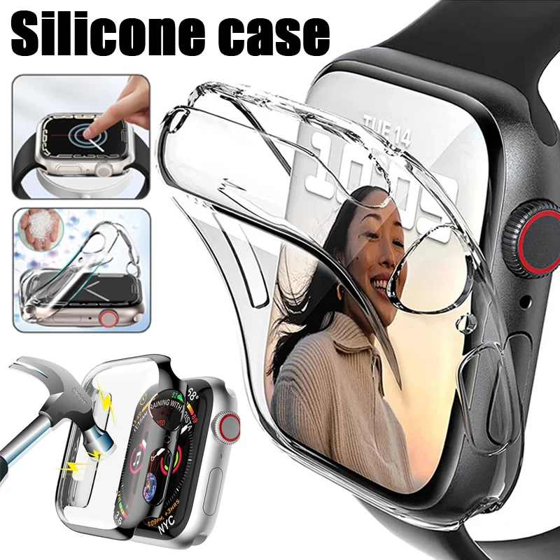 Силиконовый чехол для Apple Watch 7 6 5 4 SE 40 мм 41 мм 44 мм 45 мм, мягкий ТПУ чехол с полной защитой для iWatch Series 3 2 1 38 мм 42 мм
Силиконовый чехол для Apple Watch 7 6 5 4 SE 40 мм 41 мм 44 мм 45 мм, мягкий ТПУ чехол с полной защитой для iWatch Series 3 2 1 38 мм 42 мм