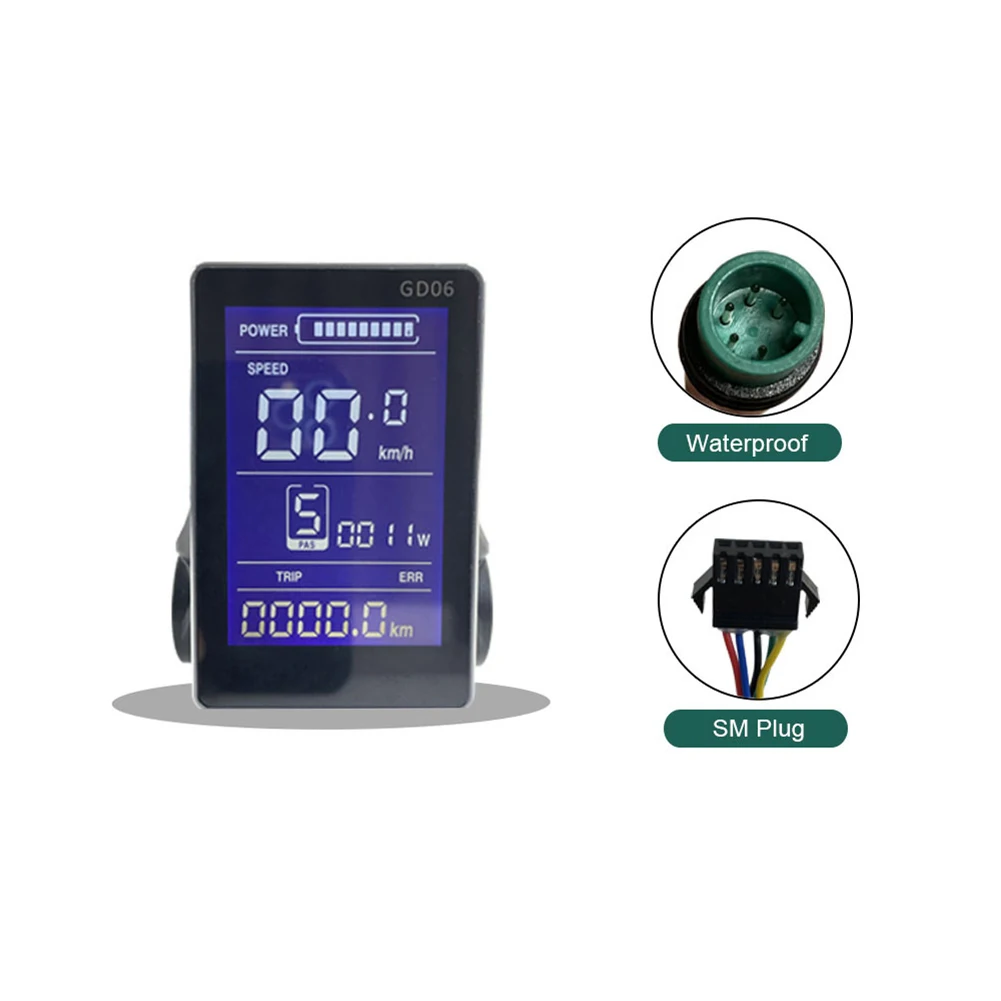 36/48V JN GD06 LCD Display 5 Pin Waterproof(WP)/SM Plug Electric Scooters Display For Electric E-bike Controller
36/48V JN GD06 LCD Display 5 Pin Waterproof(WP)/SM Plug Electric Scooters Display For Electric E-bike Controller