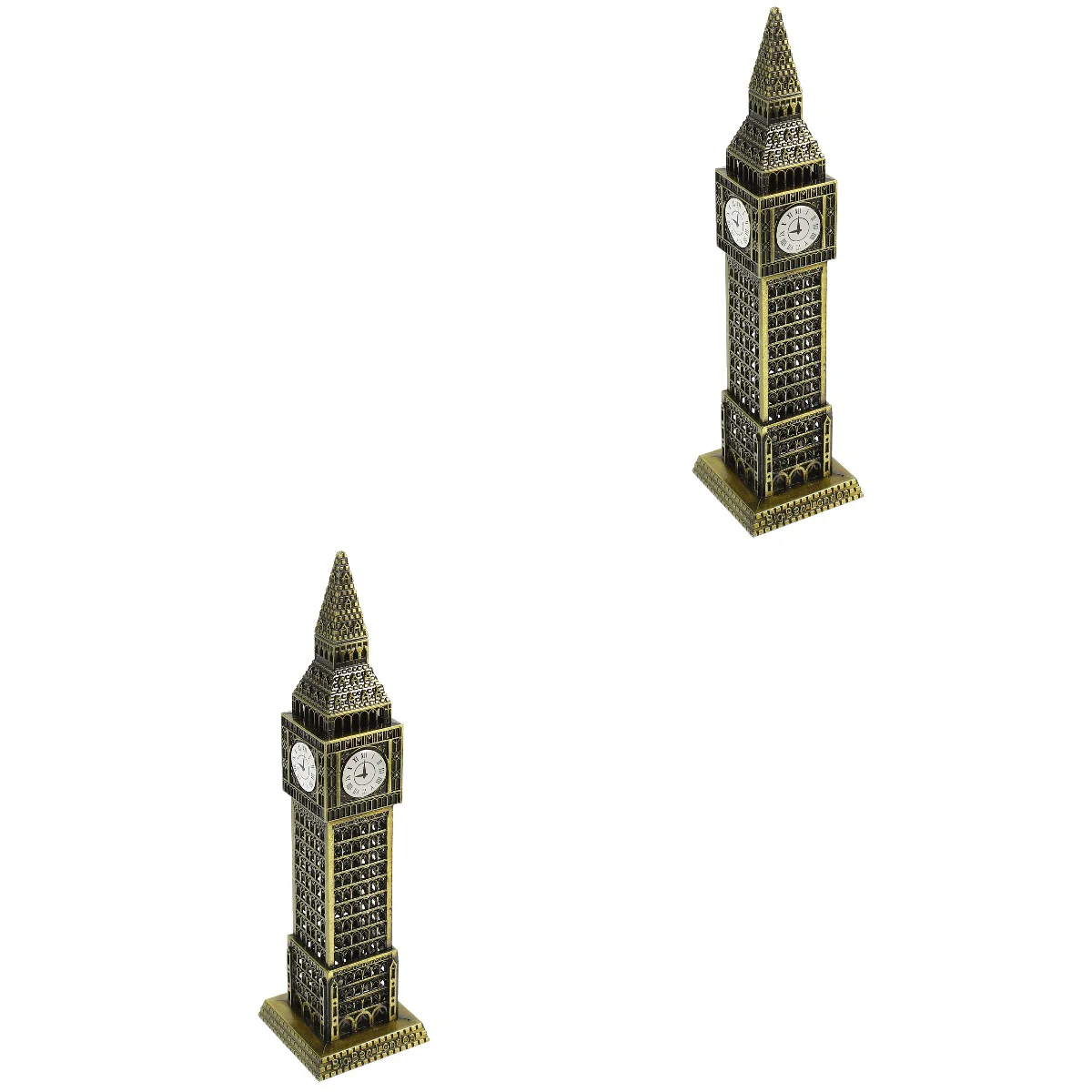 2pcs Vintage Style Alloy Big Ben Decoration Desktop Classic Big Ben Ornament Household Big Ben Model
2pcs Vintage Style Alloy Big Ben Decoration Desktop Classic Big Ben Ornament Household Big Ben Model