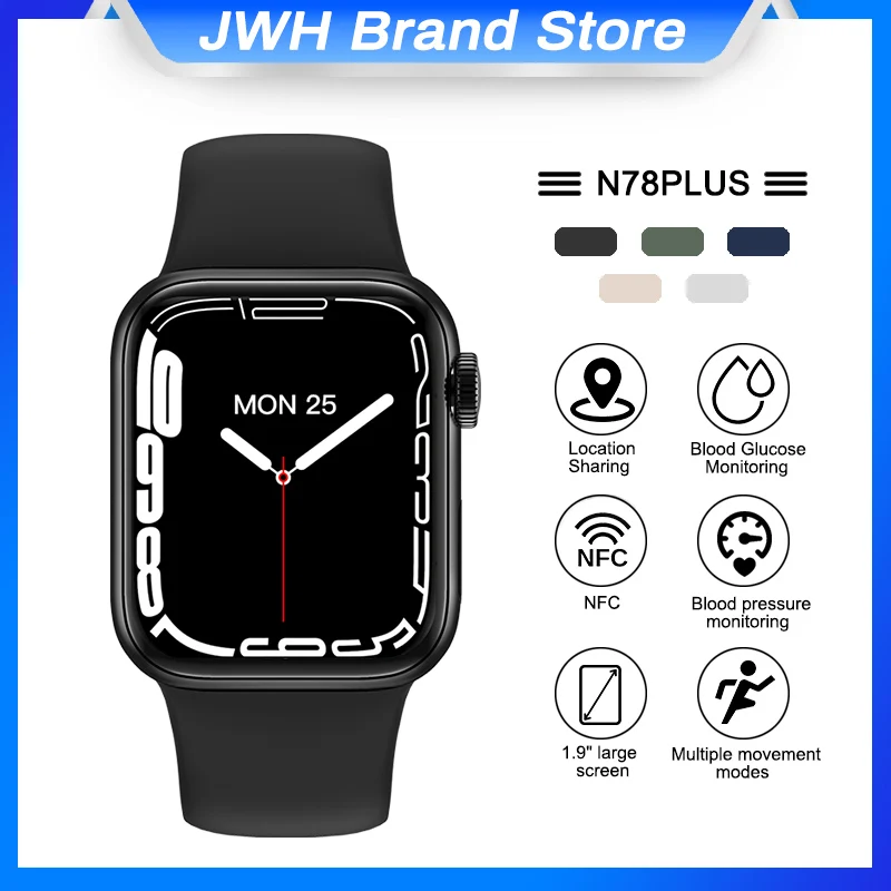 2022 New 1.9 Inch Smart Watch Series 7 NFC Door Access IP68 Waterproof Blood Oxygen Heart Rate Sport Fitnes SmartWatch Men Women
2022 New 1.9 Inch Smart Watch Series 7 NFC Door Access IP68 Waterproof Blood Oxygen Heart Rate Sport Fitnes SmartWatch Men Women