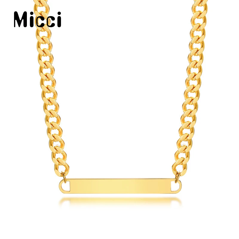 Micci Custom Lettering Blank Square Brand Name Necklace High Quality Stainless Steel 18K Gold Plated Couple Anniversary Gift
Micci Custom Lettering Blank Square Brand Name Necklace High Quality Stainless Steel 18K Gold Plated Couple Anniversary Gift