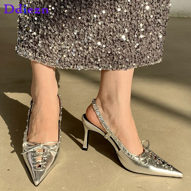 2023 Women Pumps Rivet Female Shoes Thin High Heels Summer New In Fashion Pointed Toe Ladies Sandals Slingbacks Slides
2023 Women Pumps Rivet Female Shoes Thin High Heels Summer New In Fashion Pointed Toe Ladies Sandals Slingbacks Slides