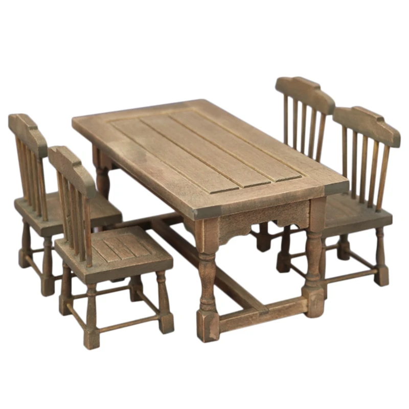-1Set 1/12 Dollhouse Miniature Dining Table Chair,Imulated Mini Wooden Dining Room Furniture Set Wooden Furniture Toy
-1Set 1/12 Dollhouse Miniature Dining Table Chair,Imulated Mini Wooden Dining Room Furniture Set Wooden Furniture Toy