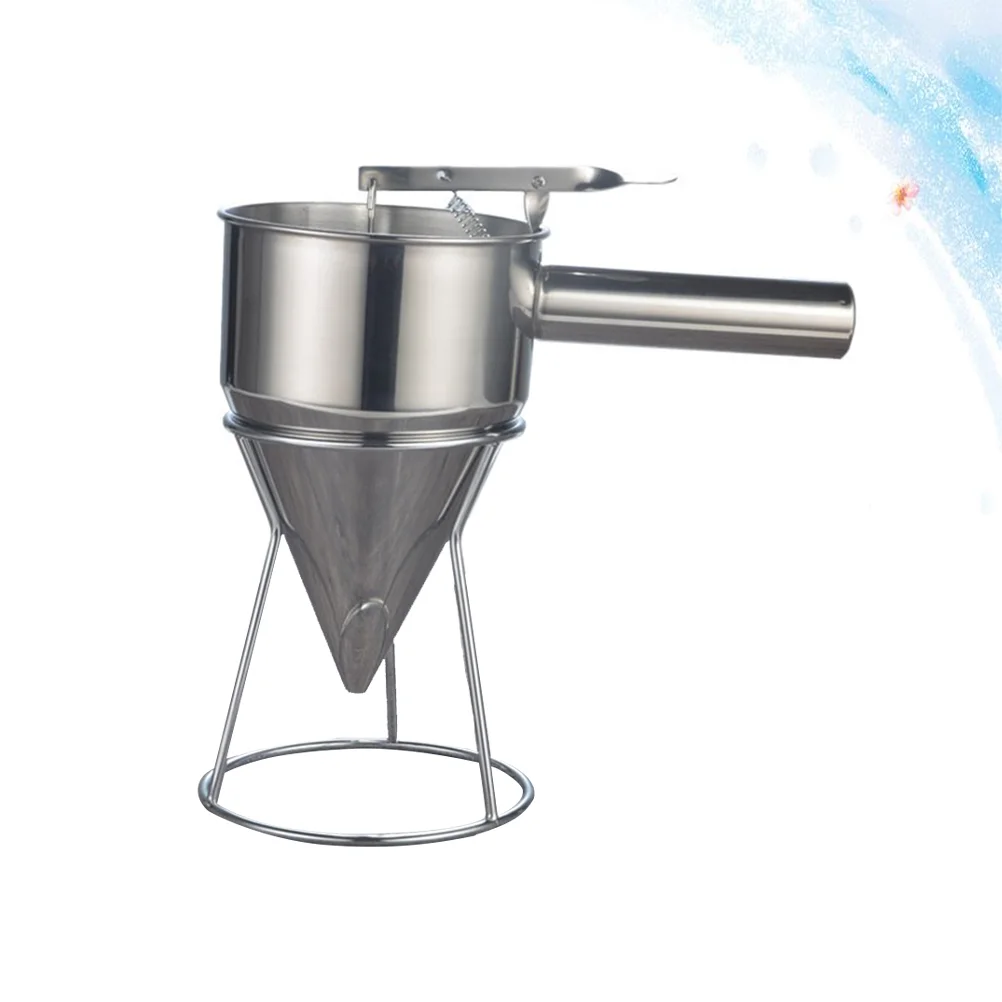 Stainless Steel Pancake Dispenser Funnel Dispensers with Stand Pancake Maker Cooking Tools for and
Stainless Steel Pancake Dispenser Funnel Dispensers with Stand Pancake Maker Cooking Tools for and