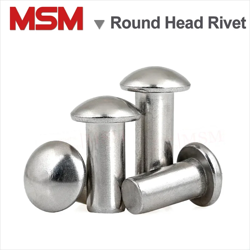 10Pcs Stainless Steel Round Head Solid Rivet M8 M10 M12 Mushroom Head Rivet Semi-round Head Hammer Type Solid Rivet GB867
10Pcs Stainless Steel Round Head Solid Rivet M8 M10 M12 Mushroom Head Rivet Semi-round Head Hammer Type Solid Rivet GB867