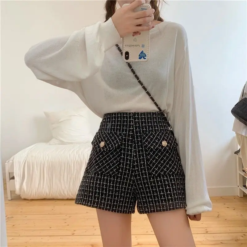 Autumn Women Plaid Print Shorts Female Bandage High Waist Shorts Casual Shorts Ladies All Match A-line Wide Leg Shorts Pant G277
Autumn Women Plaid Print Shorts Female Bandage High Waist Shorts Casual Shorts Ladies All Match A-line Wide Leg Shorts Pant G277